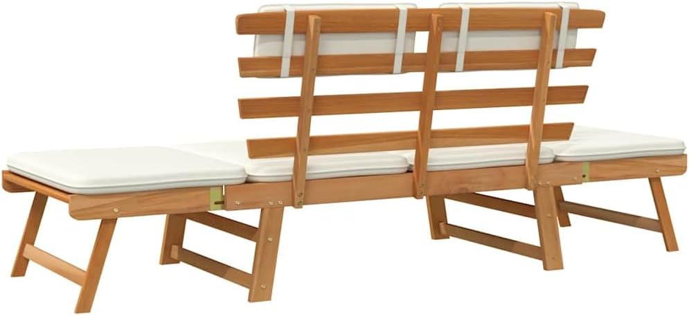 vidaXL Solid Acacia Wood Sunbed/Garden Bench Garden Furniture Sun Lounger Sun Bed Sofa
