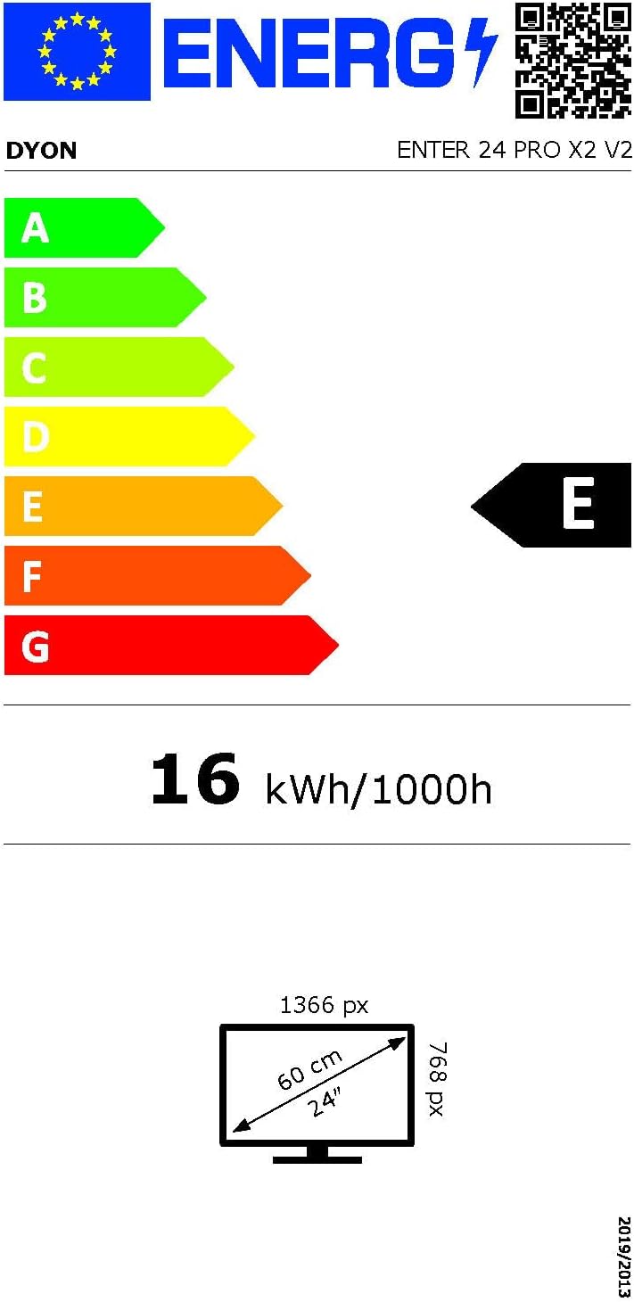 DYON Enter 24 Pro X2 60 cm (24 inch) televisie (Triple Tuner (DVB-C/-S2/-T2), hotelmodus, USB-mediaspeler, modeljaar 2022, zwart