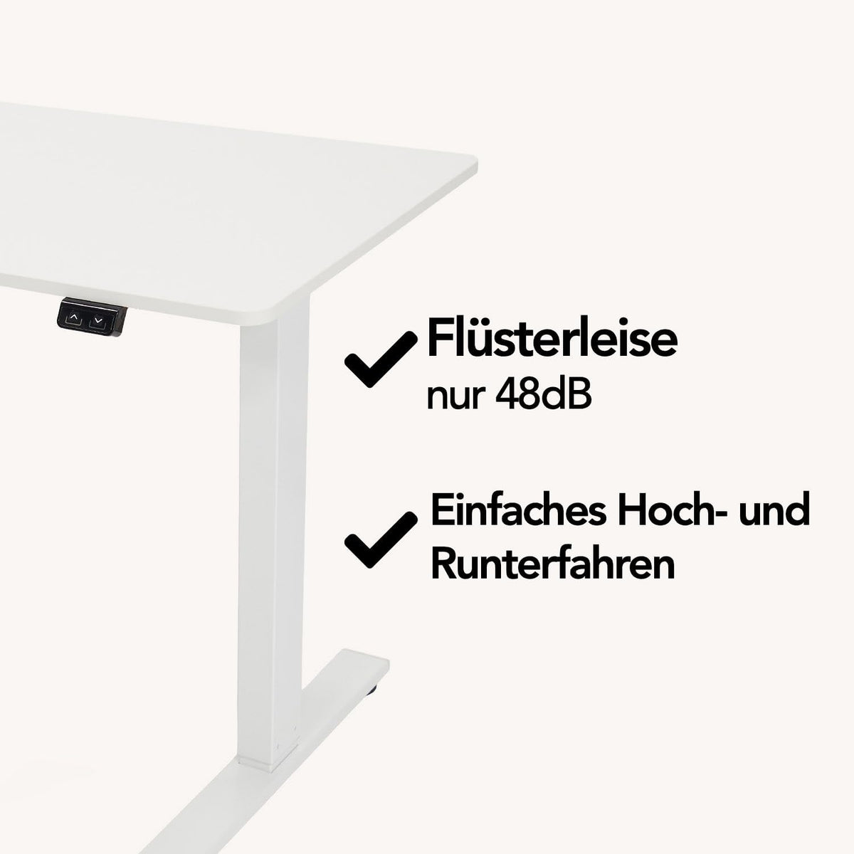 Brixy Zit Sta Bureau - Elektrisch Verstelbaar In Hoogte - 140 x 60 CM - Wit