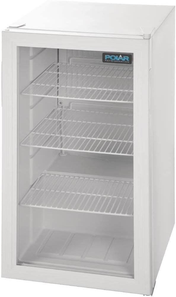 Onder Toonbank Displaykoelkast Wit – Onderbouw Koelkast – Barkoelkast – Koelvitrine – Drankenkoelkast – 88 Liter Inhoud – Dubbele Glazen Deur