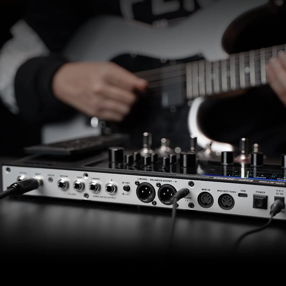 Gitaar Multieffect – Effectprocessor – Multieffect Pedaal – Modelerpedaal – Effectpedaal – Voor Gitaar, Bas En Akoestische Gitaar – 140 Effecten, 45 Versterkermodellen En 40 IR-Kastsimulaties – USB Audio Interface Met 198 Presets En 9 Effectblokken