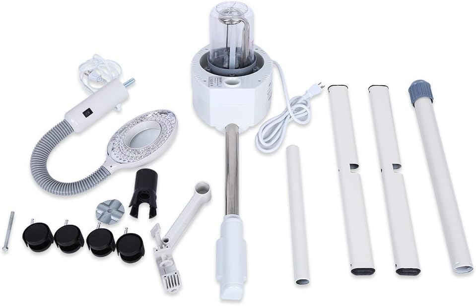 2-in-1 Professionele Vapozone met Gezichtsstoom, 5X Vergrootglas op Standaard, Esthetische Machine voor Schoonheidssalon Gezichtsverzorging