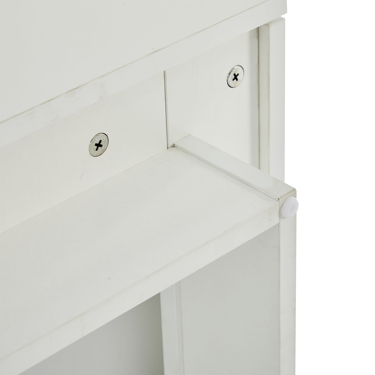 Salontafel – Koffietafel – Woonkamertafel – Bijzettafel – Tafel – Hoogglans Wit – Vierkant – Schuifbaar Tafelblad – Houten Opbergruimte