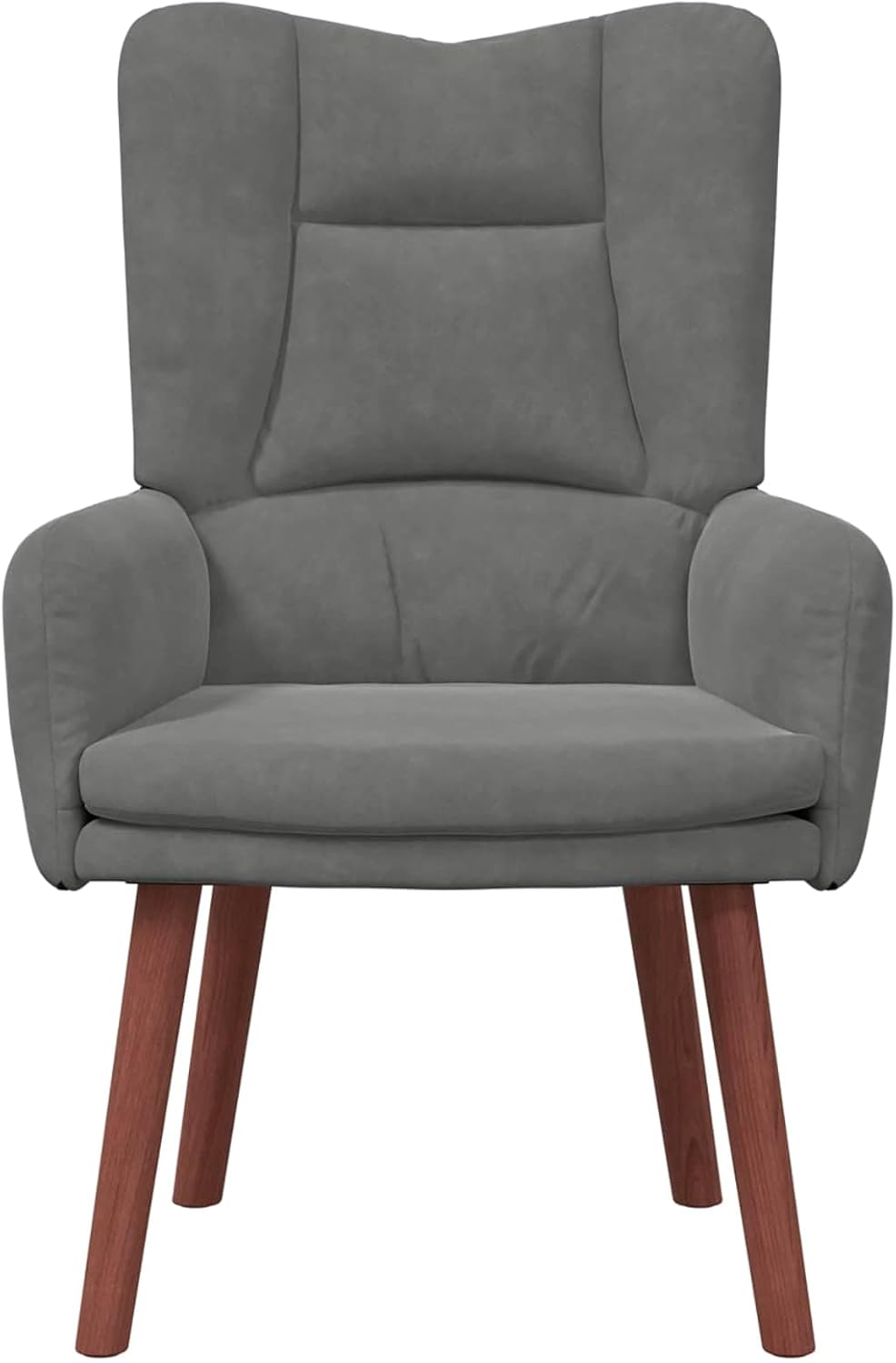 Fauteuil – Armstoel – Lounge Stoel – Relaxstoel – Zithoekstoel – Donkergrijs Fluweel – Compact 63x67x94 cm