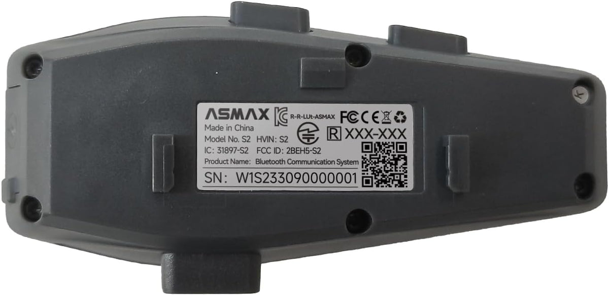ASMAX S1 Motorheadset met spraakbediening, mesh-helm, communicatiesysteem voor 8 bestuurders, bluetooth 5.4 met audio multitasking/muziekdelen/FM-radio-intercom voor sneeuwscooters/ATV, blauw, 2 stuks