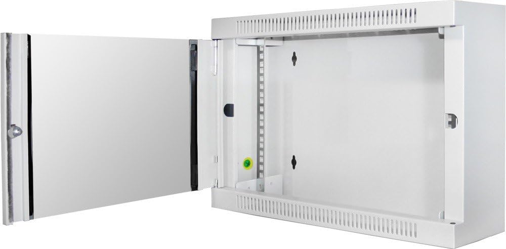 Wandverdeler 19 inch 6U – Netwerkkast – Patchkast – Wandkast – Rackkast – 600 x 150 mm – Veiligheidsglasdeur met slot