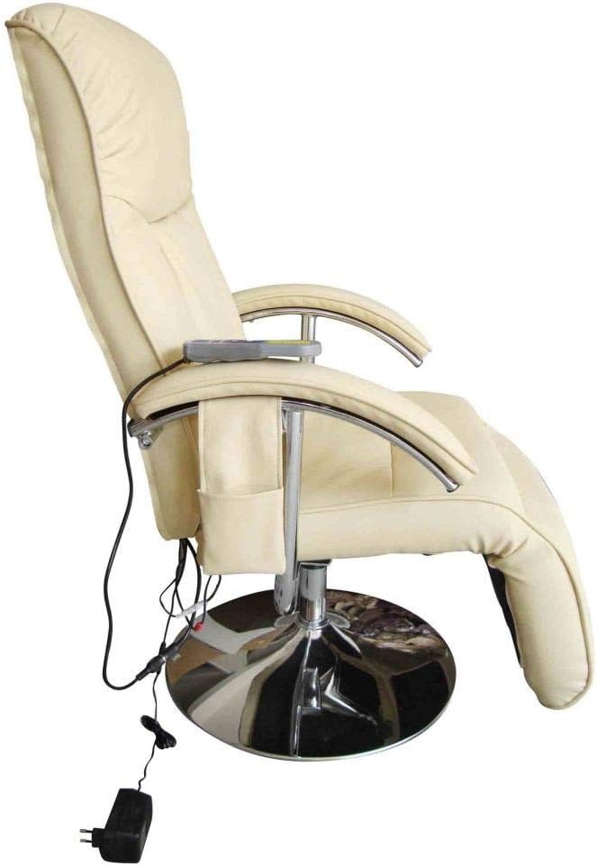 Tidyard Electric sun lounger, massage chair, relaxation chair, TV chair, sun lounger, with 10 massage buttons and heat massages, back footrest adjustable - QUORE