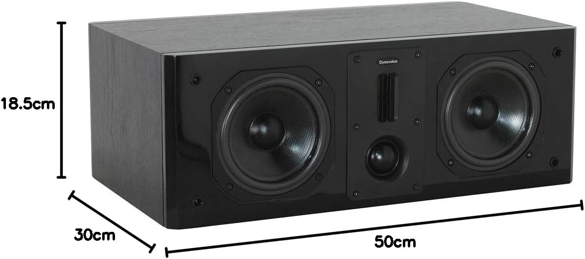 Dynavoice Definition DC-5 Center Luidspreker 3-Weg Home Cinema | 125W RMS | 36-32000 Hz | Hoogglans Zwart Front, Mat Zwart Behuizing, Afneembare Zwarte Stoffen Grille | GEEN Bluetooth
