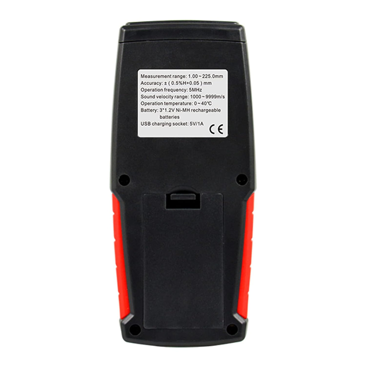 ultrasoon diktemeter, WT100A digitaal ultrasoon diktemeter handmatig ultrasoon diktemeter meetbereik 1–225 mm