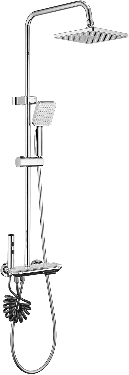 Doucheset – Regendouche – Handdouche – Watervaluitloop – Bidet Spray – LED Temperatuurdisplay – 30 cm Regendouchekop