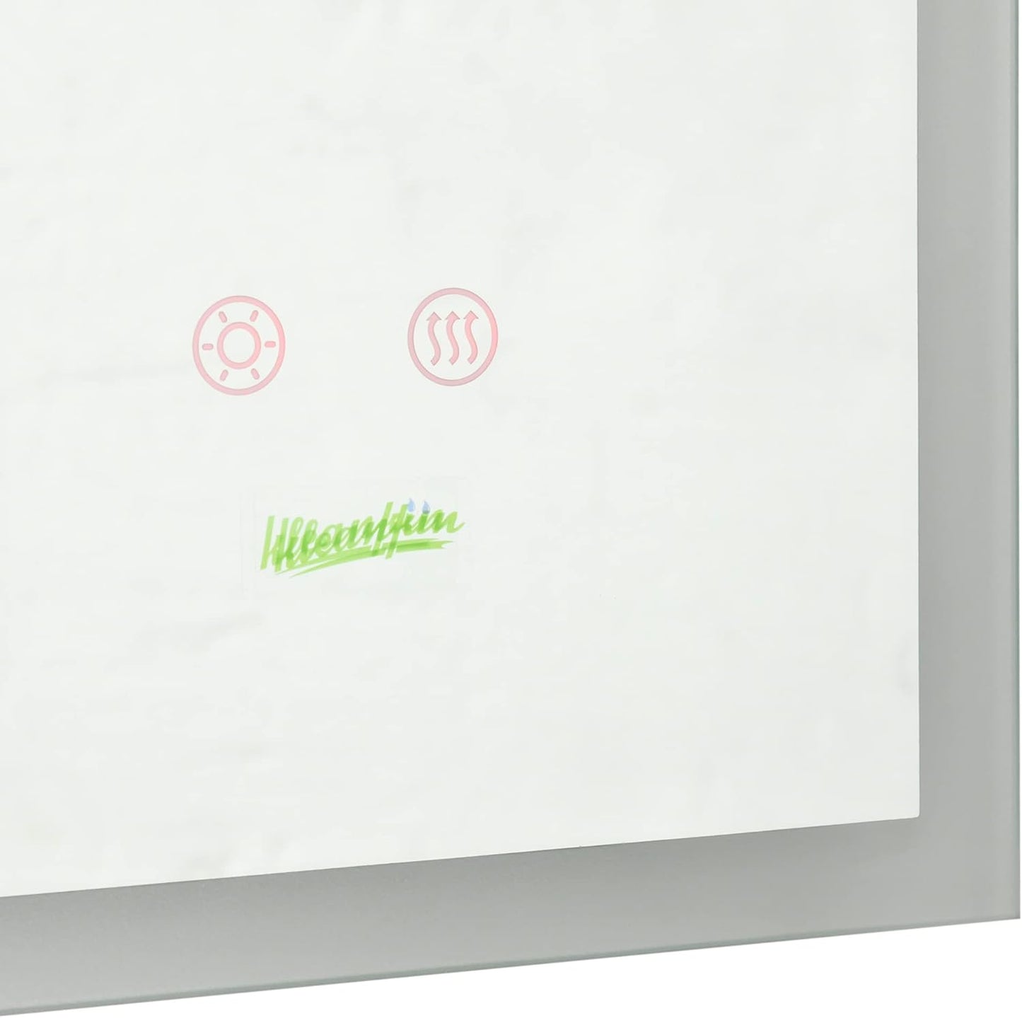 Badkamerspiegel – Wandspiegel – LED Spiegel – Anti-Condens Spiegel – Verlichte Spiegel – Dimbaar – Aluminium – 70x50 cm - QUORE