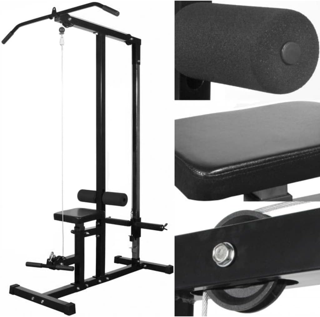 Trainingsapparaat – Fitnessapparaat – Krachtstation – Spiertrainer – Home Gym – Instelbare Beenklam – Veiligheidsstangen – Compact & Robuust Design