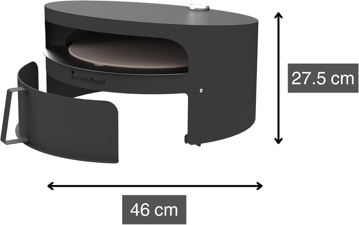 Barbecook pizza oven houtgestookt Dynamic centre 36 cm kookoppervlak, compatibel met openhout bbq Nestor, 51,5 x 46 x 27,5 cm