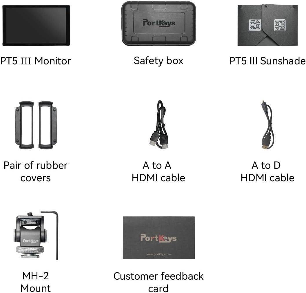 Portkeys PT5 III 5,4 inch touchscreen-monitor met HDMI-ingang en output