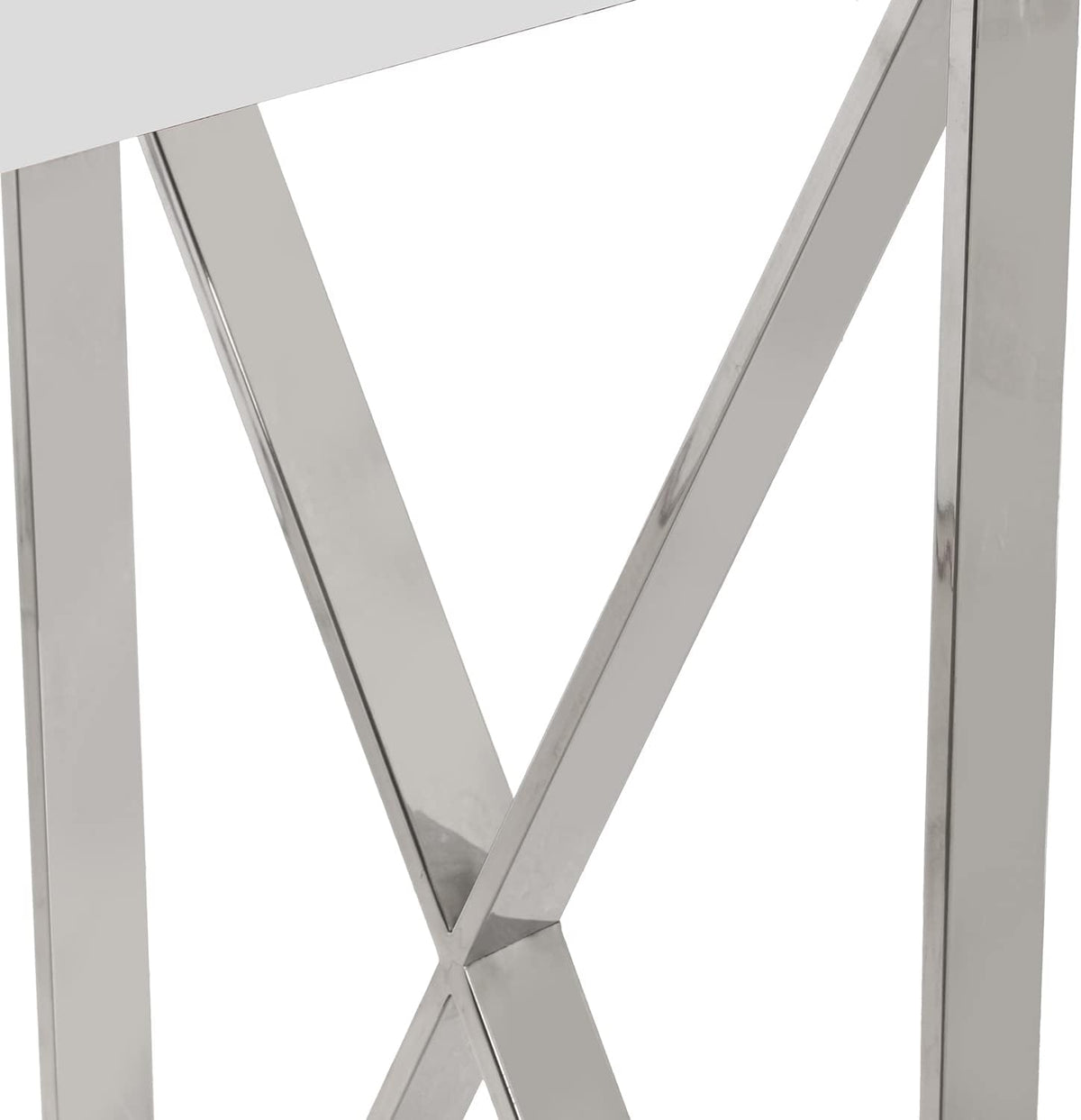 DRW Ingangstafel van MDF en metaal in wit en grijs 120 x 40 x 80 cm