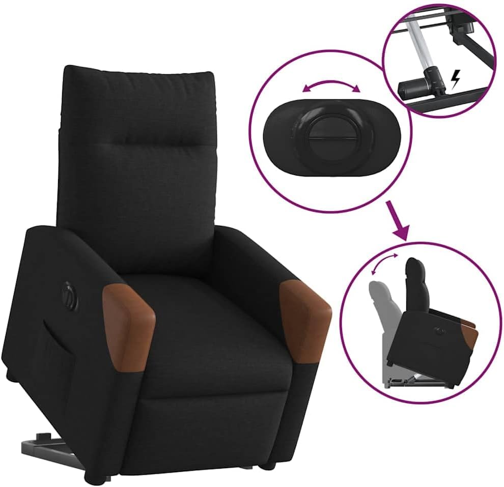 Relaxstoel – Elektrische Fauteuil – TV Stoel – Ligstoel – Relaxfauteuil – Met Elektrische Opstahulp – Verstelbare Rugleuning en Voetensteun