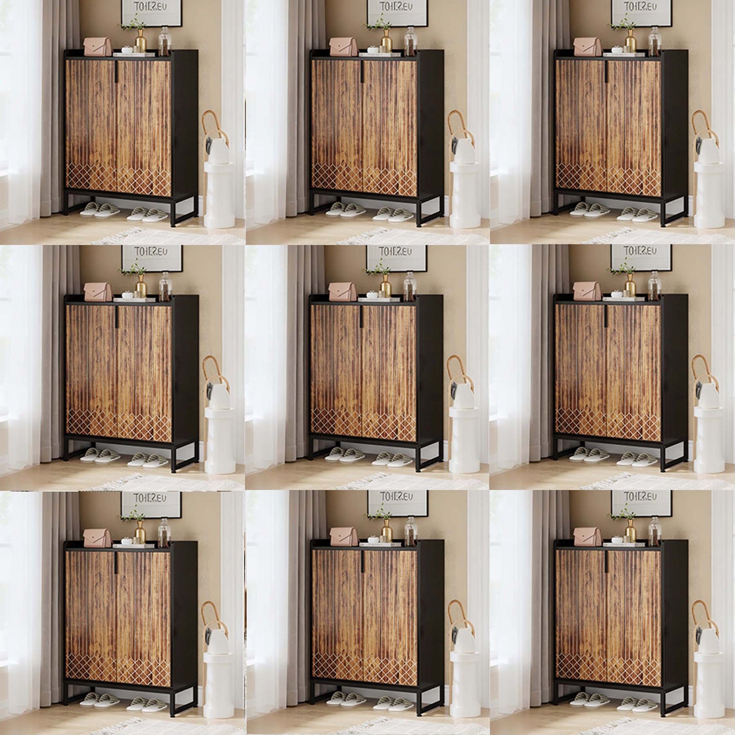 Schoenenkast – Schoenenrek – Schoenopberger – Schoenmeubel – Schoenendecoratie – 25 Paar Capaciteit – Stevig Houten Frame