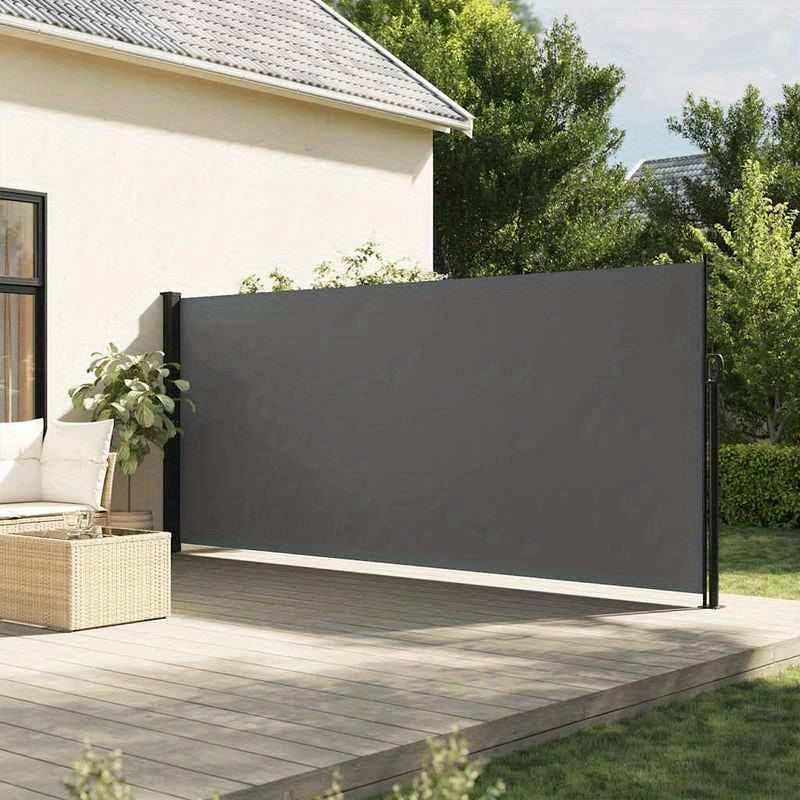 Zijscherm – Uittrekbaar Scherm – Windscherm – Tuinscherm – Balkonscherm – 160x600 cm – Polyester Met Waterafstotende Coating