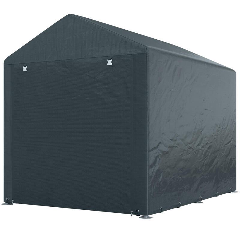 Opslagschuur – Tuinschuur – Gereedschapsschuur – Tuinhuis – Berging – Extra Groot Formaat 160x218x172 cm – Gegalvaniseerd Stalen Frame Met Vloer