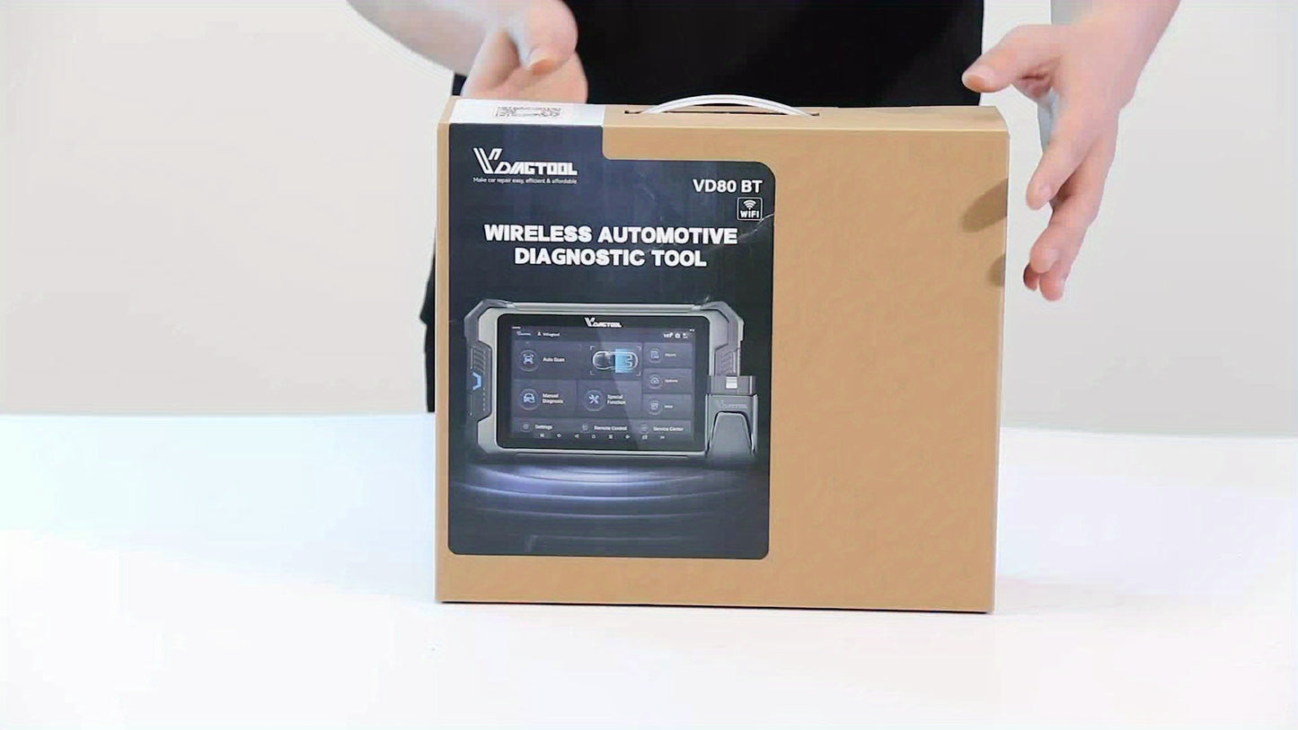VDIAGTOOL VD80BT Wireless Car Diagnostic Tools, Bidirectional Scan Scanner WIFI Scanner with Topology, Automotive Scanner Coding ECU Online Coding CAN FD DOIP FCA, with 38+ special diagnostic services, Car Diagnostic Scanner,