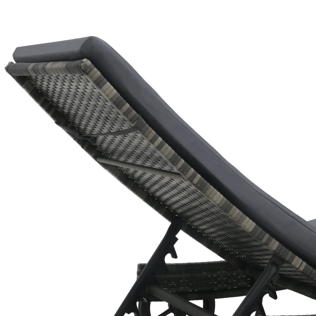 Ligstoel – Loungestoel – Rattan Stoel – Tuinstoel – Poly Rattan – Verstelbare Rugleuning – Weerbestendig Frame