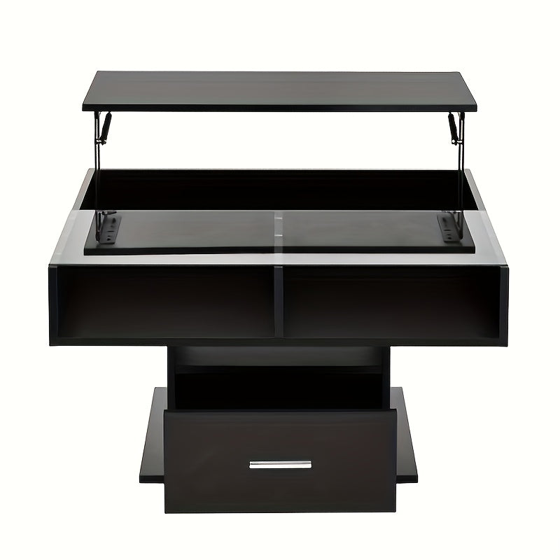 Salontafel – Koffietafel – Bijzettafel – Woonkamertafel – Tafel – Verstelbaar Hoogte – Uitbreidbare Opbergruimte – Duurzaam Bamboe – Handmatig Lift-Top Mechanisme