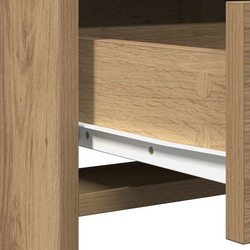 Kaptafelset – Kaptafel – Make-uptafel – Dressing Table – Toilettafel – Eikenkleur – Compact 50x41x135 cm – Duurzaam Plaatmateriaal