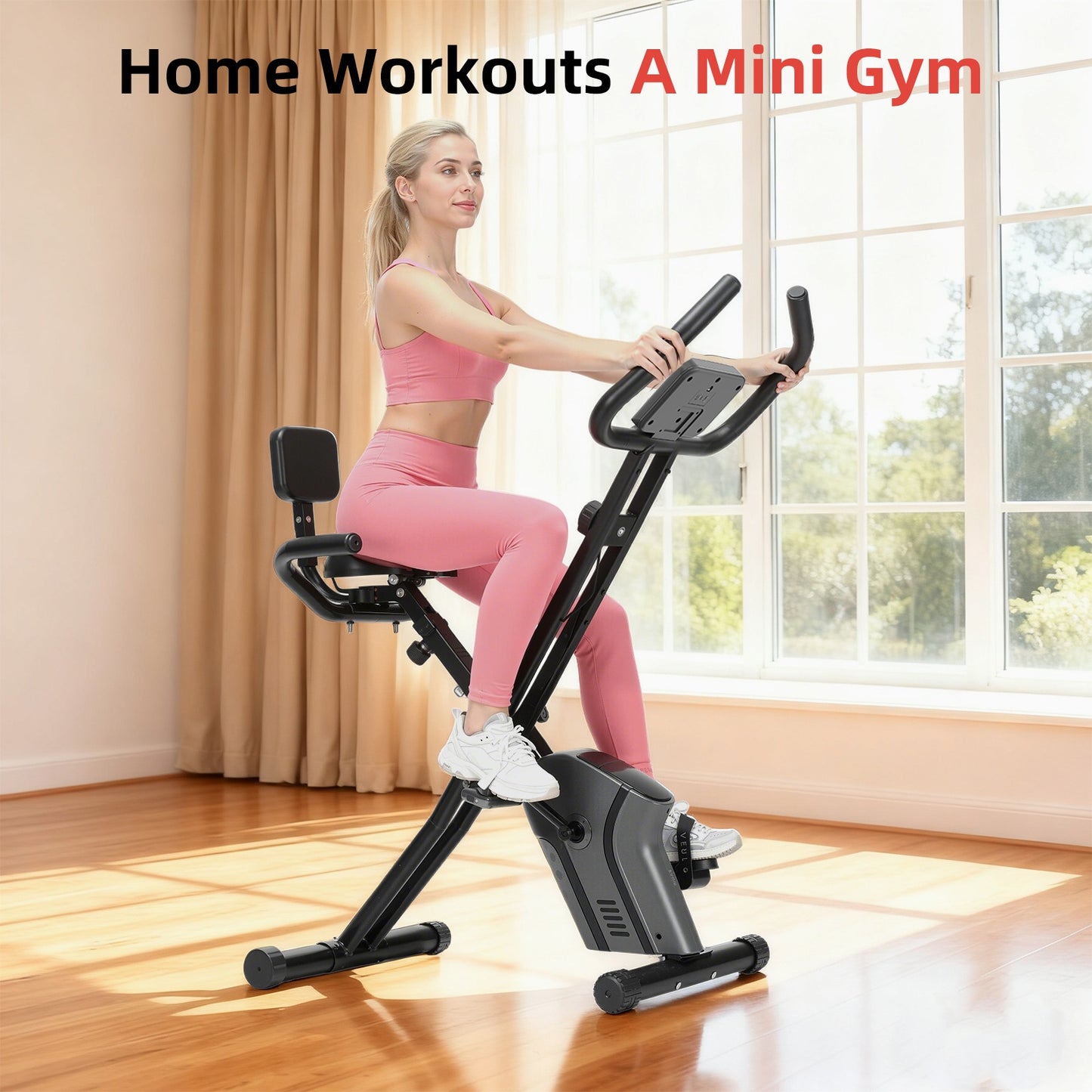 Hometrainer – Fitnessfiets – Indoorfiets – Spinningfiets – Fietstrainer – 8 Verstelbare Magnetische Weerstand – Opvouwbaar Met Comfortabele PU-Zitting