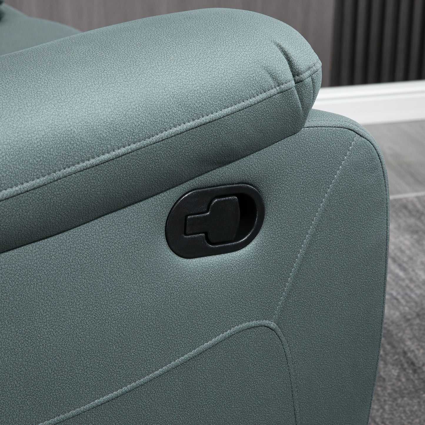 Relaxfauteuil – Relaxstoel – Fauteuil – TV-stoel – Loungefauteuil – Groen Polyester – Verstelbare Rugleuning en Voetensteun – Draaibaar en Schommelend