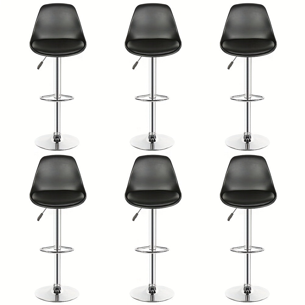 Barkrukken – Barstoelen – Keukenkrukken – Counter Stoelen – Krukken – Set van 6 – Draaibaar – PU Kunstleer Bekleding