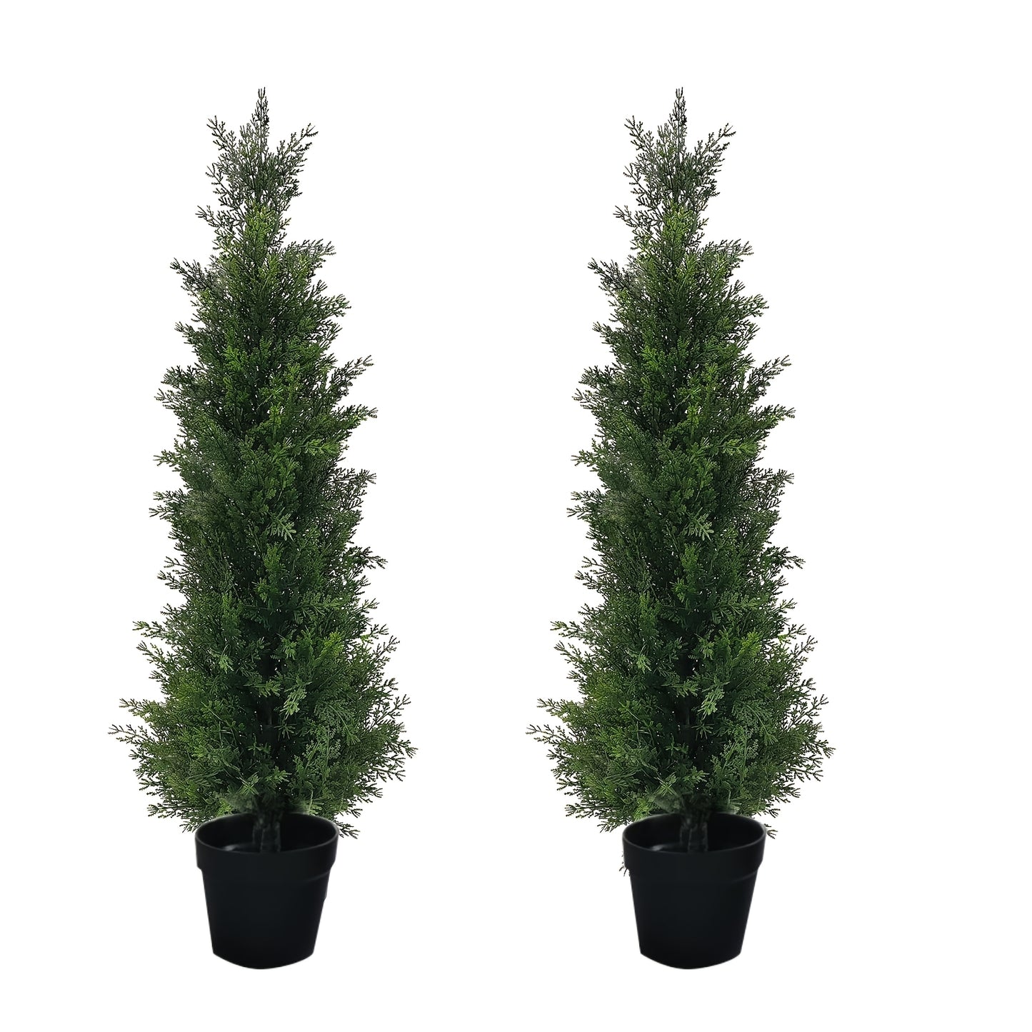 Kunstcipres – Kunstbomen – Nepplant – Kunstgroen – Kunststruik – Set Van 2 – 91 cm Hoog – UV-bestendig & Weerbestendig