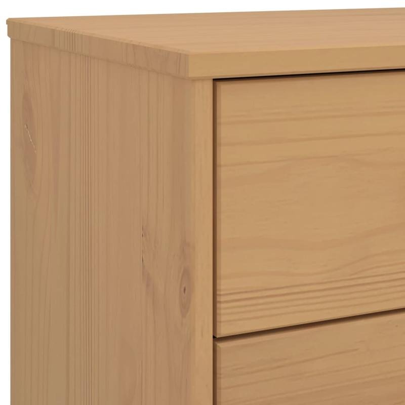 4-Drawer Large Wood Storage Cabinet with Lockable Drawers & Open Shelf - Modern Minimalist Brown Oak-like Heavy-Duty Organizer, Easy Assembly Cabinet for Bedroom, Living Room, Office - Sturdy Wood (Lock, Storage Cabinets