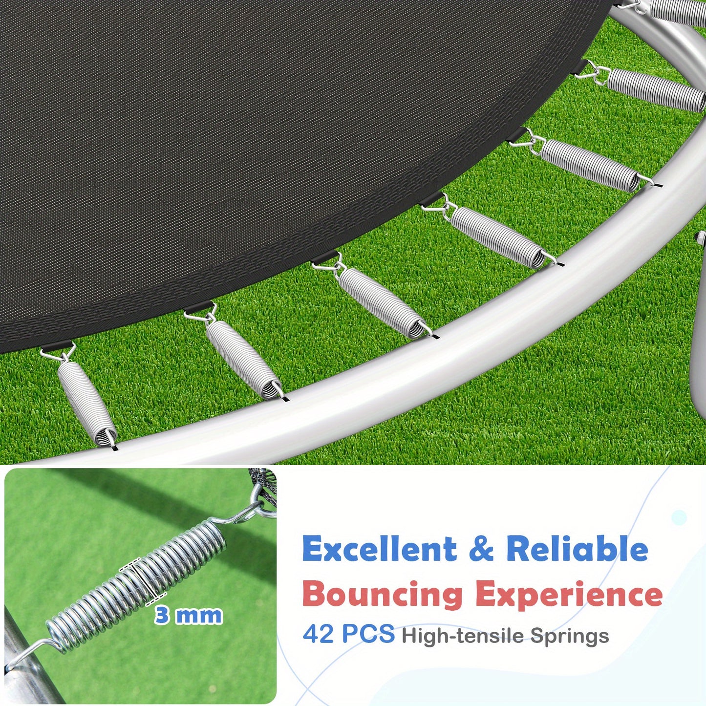 Trampoline – Tuintrampoline – Mini Trampoline – Springkussen – Rebounder – Diameter 140 cm – Veiligheidsnet Met Ladder
