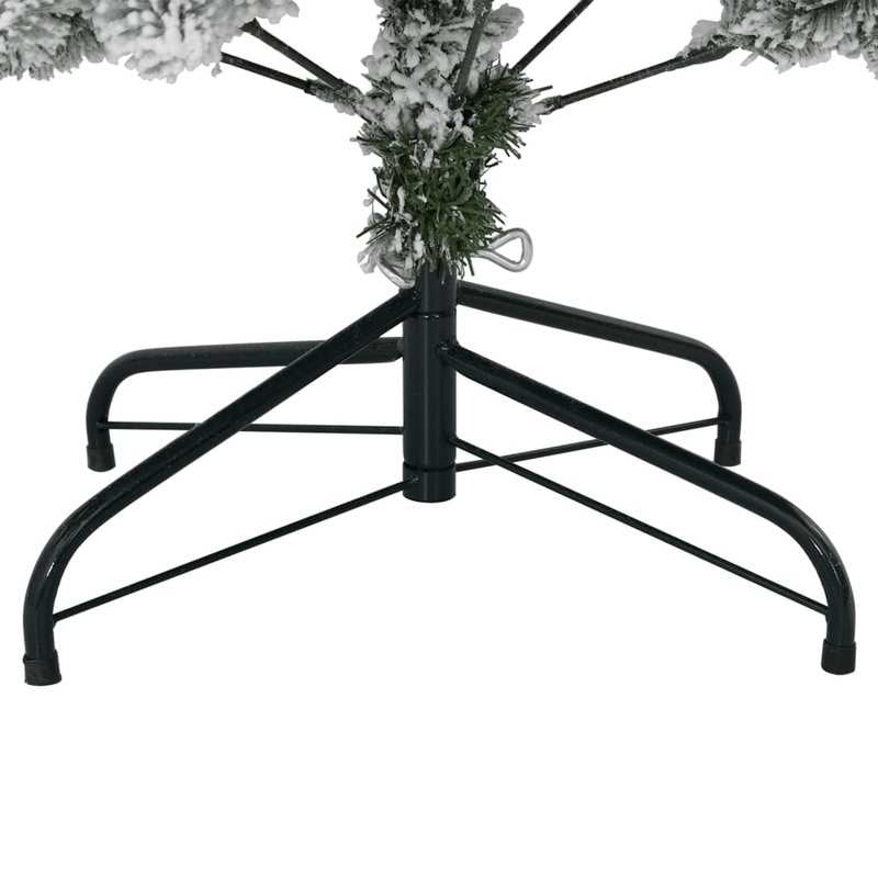 120cm (4ft) Full Snow-Covered Artificial Christmas Tree - Heavy Base Wide Standing Floor Tree for Living Room, Bedroom, Entryway - No Assembly Required, Realistic Winter Wonderland Decor - Easy Foldable Setup Holiday Decorati