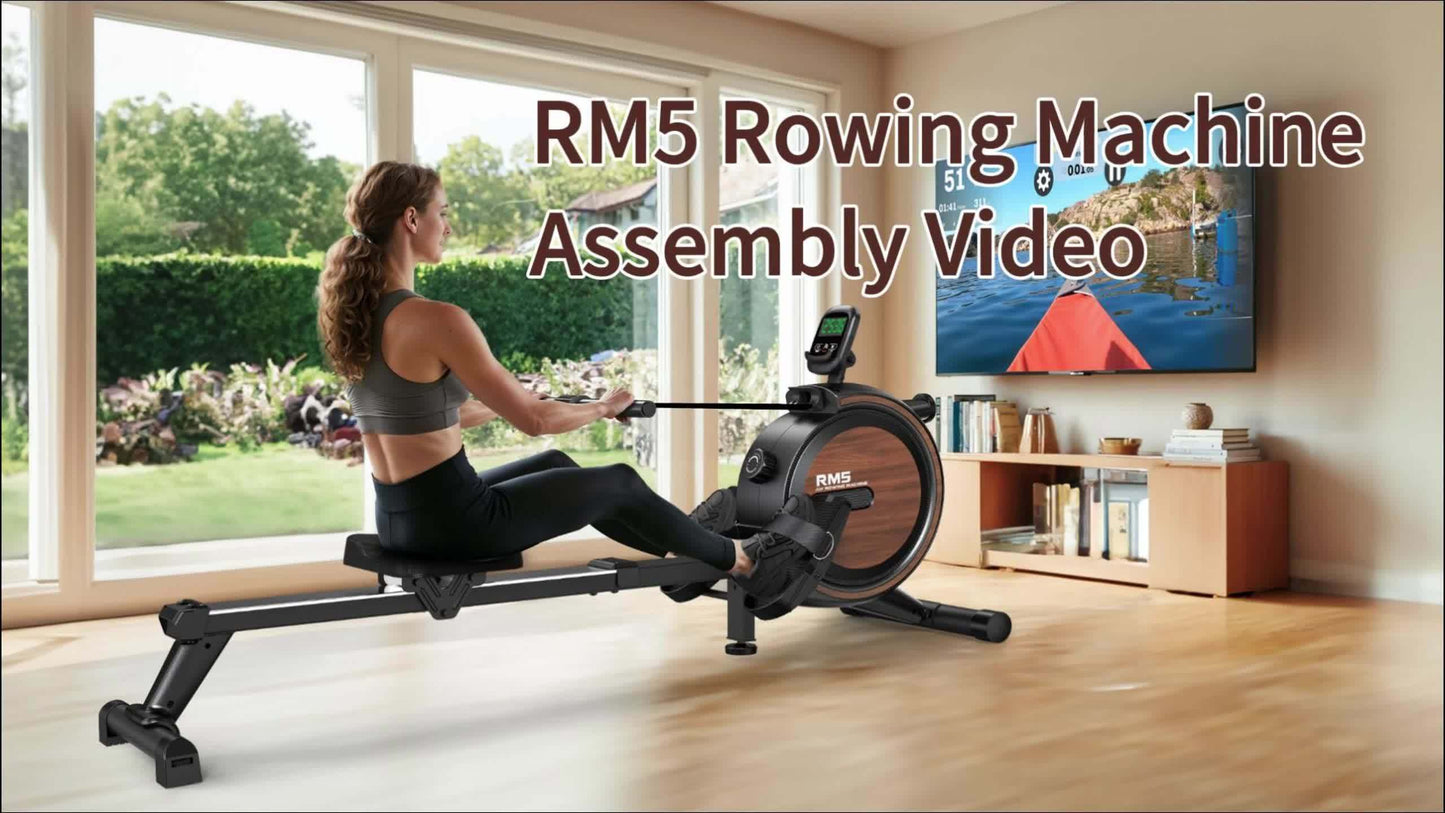 Magnetische Roeimachine – Roeier – Fitnessroeier – Thuisroeimachine – Trainingsapparaat – 16 Weerstandsniveaus – Draagvermogen 150 kg – Zwart – Draadloze Connectiviteit