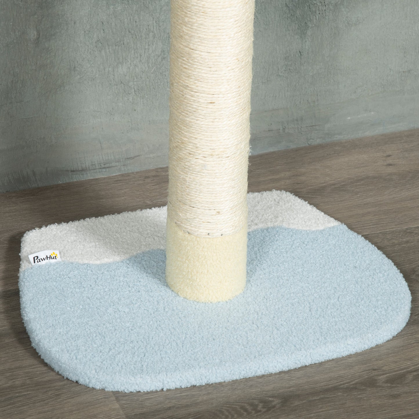 Krabpaal – Krabmeubel – Kattentoren – Klimelement – Speelpaal – Verstelbare hoogte 220-260 cm – Antislip basis – Sisal touw – Geel variant