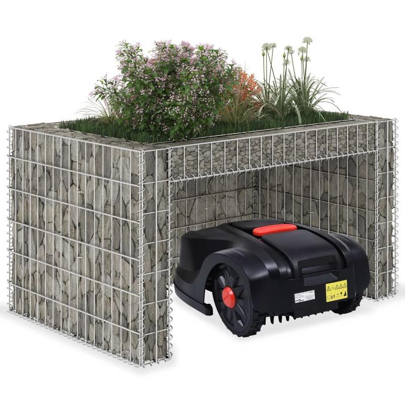 Grasmaaierhoes – Afdekhoes – Beschermhoes – Tuinberging – Duwmaaierhoes – Heavy-Duty Stalen Frame – Weerbestendig 110x80x60 cm