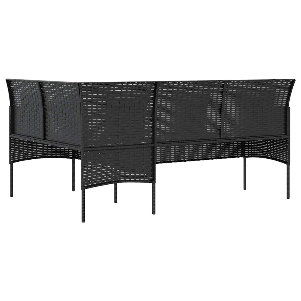 Loungebank – Loungeset – Tuinbank – Loungesofa – Loungebank met Kussens – Weerbestendig PE Rotan – Gepoedercoat Stalen Frame