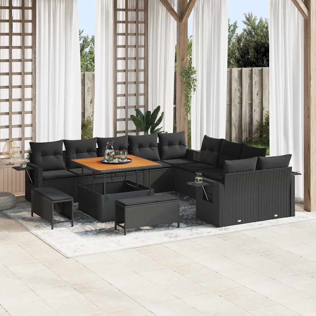 Tuinbank – Buitenbank – Loungeset – Tuinmeubel – Zithoek – Poly rattan – Modulair ontwerp – UV-bestendig materiaal