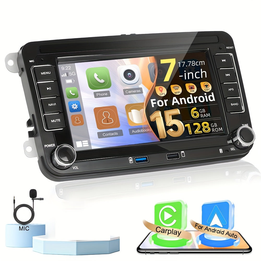 Autoradio – Auto Radio – Multimedia Systeem – In-Car Entertainment – Car Stereo – 9 Inch Touchscreen – Draadloze CarPlay & Android Auto – GPS Navigatie – Achteruitrijcamera Met Microfoon