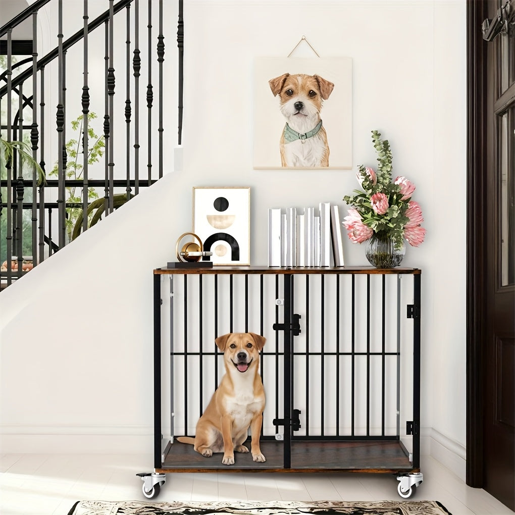 Hondenbench – Hondenkooi – Draadkooi – Hondenkrat – Hondenhuisje – Extra Groot XL – Stevig Metalen Frame – Inclusief Ventilatiepanelen & Uitneembare Tray