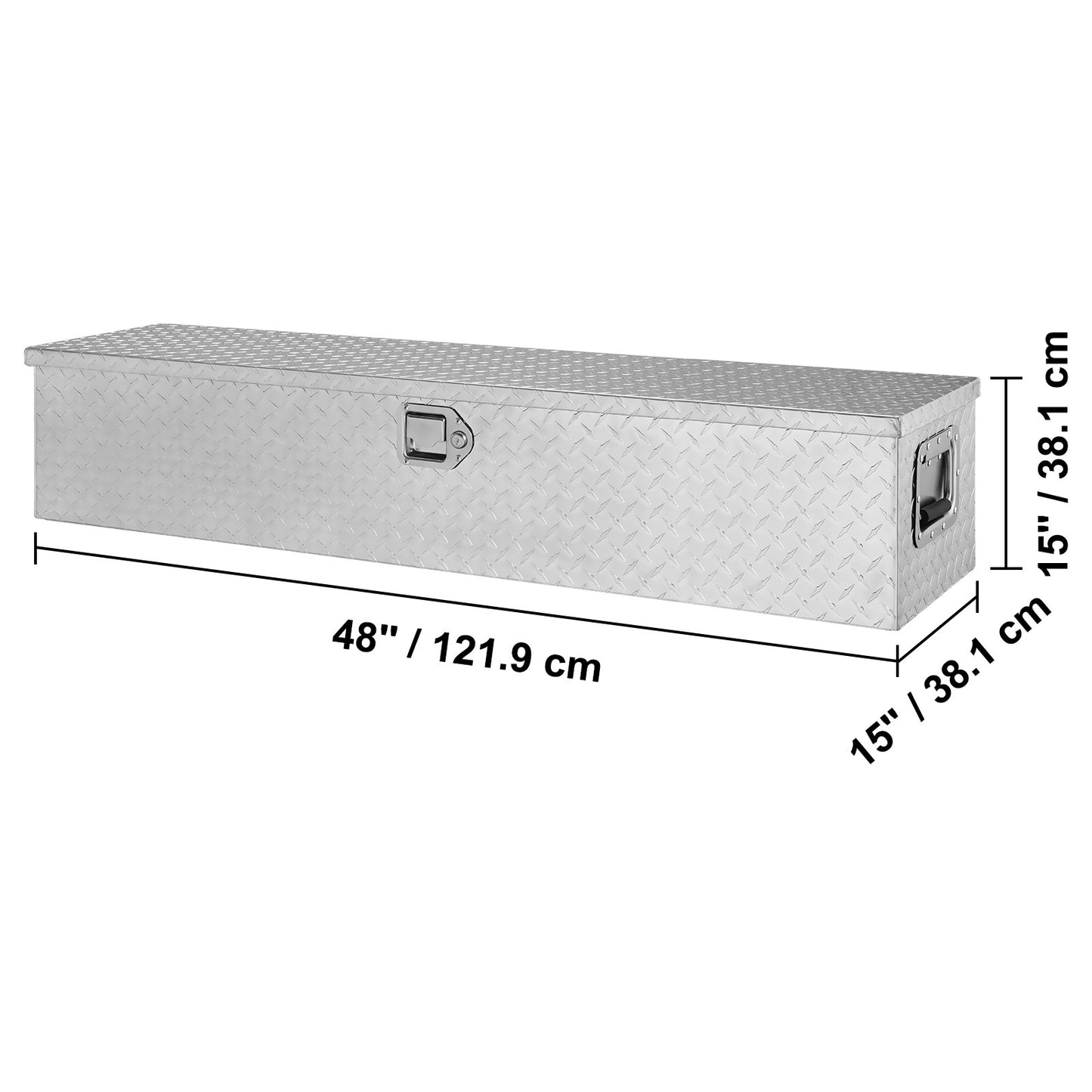 Gereedschapskist – Gereedschapskoffer – Toolbox – Opbergbox – Opbergkist – Aluminium – Waterdicht – Diamantprofiel – Met Slot – 122 x 38 x 38 cm