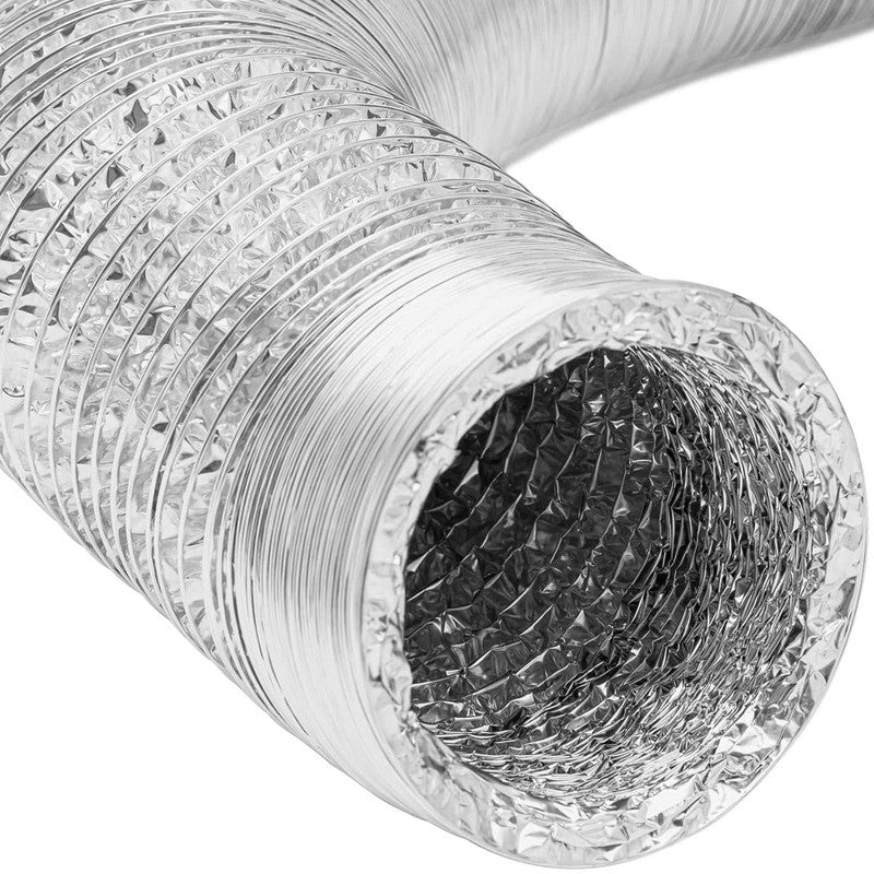 Ventilatieset – Buisventilator – Koolstoffilter – Ventilatiebuis – Luchtverversing – 125 mm Diameter – 10 Meter Aluminium – Krachtige 382 m³/h Ventilator