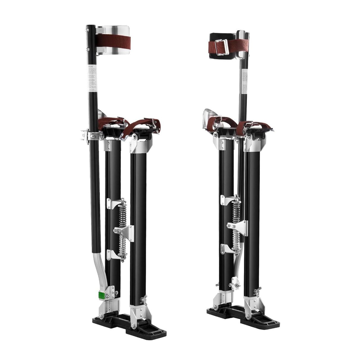 VEVOR Werkplekken van aluminiumlegering, verstelbare hoogte van 61-101,6 cm, voor schilders, draagvermogen 103 kg, gipsplaten, voetmaat 27-29 cm, voor schilderen, decoratie, zwart