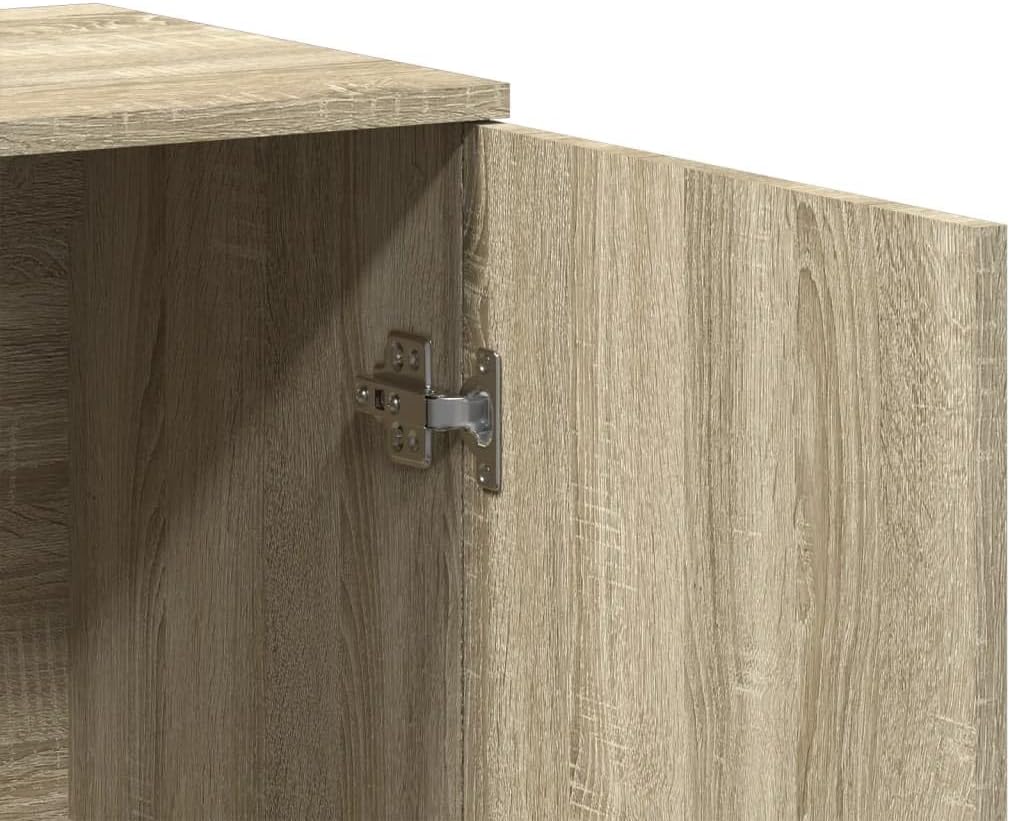 Tidyard Sideboards 3 Pieces Chest of Drawers, Dresser, Cupboard, Storage Cabinet, Side Cabinet, Side Cabinet, Storage Cabinet, Multifunctional Cabinet, Sonoma Oak, Wooden Material - QUORE