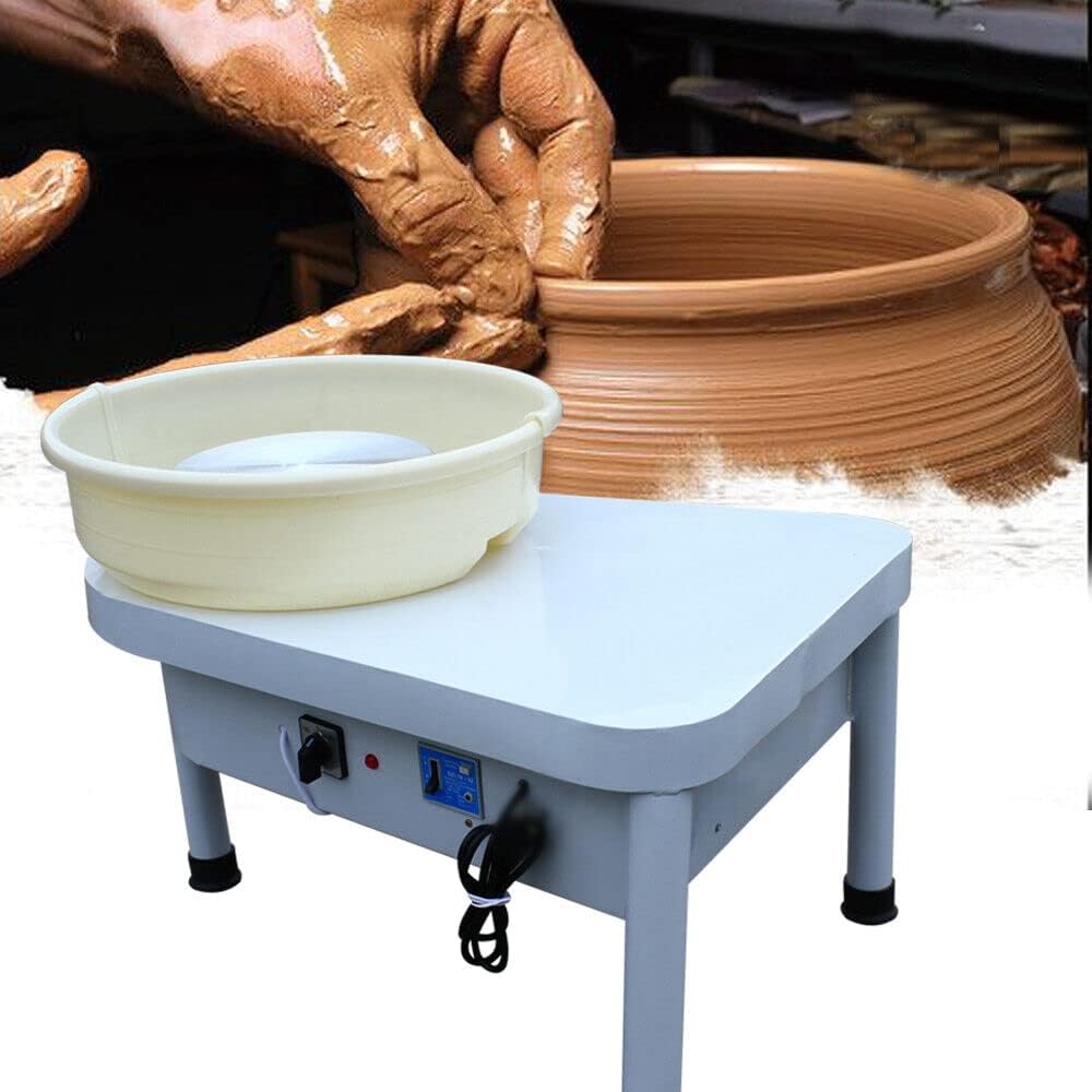 Elektrische Pottenbakkersschijf – Pottenbakkersmachine – Keramiek Draaischijf – Klei Draaibank – Pottenbakkersrad – 25 cm Draaiplateau – 300 RPM Met Voetpedaal