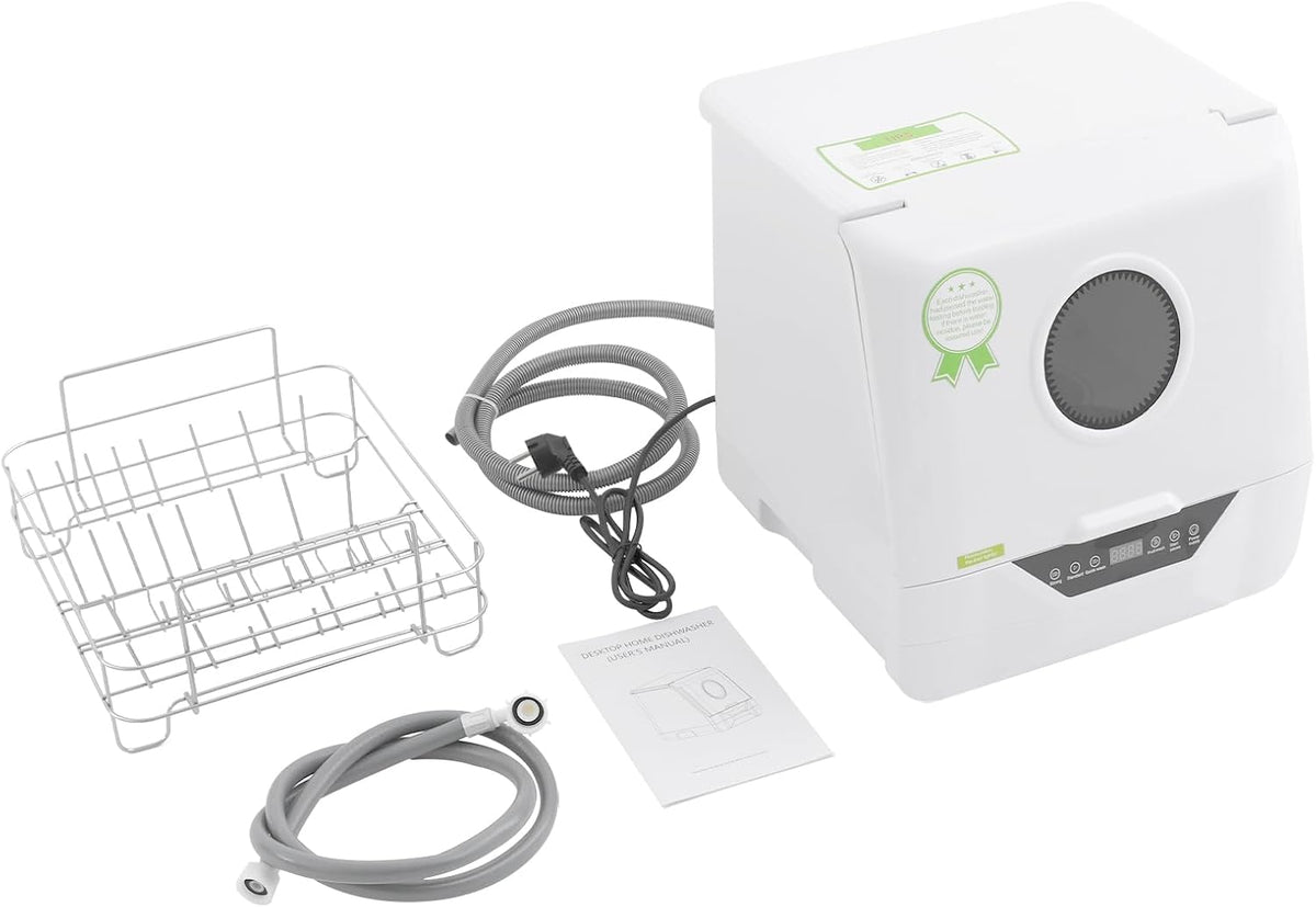 Mini-vaatwasser – Tafelmodel Vaatwasser – Compacte Afwasmachine – Kleine Vaatwasser – Elektrische Mini Vaatwasser – 4 Wasprogramma’s – 800W Vermogen – LED Display – IPX1 Waterdicht