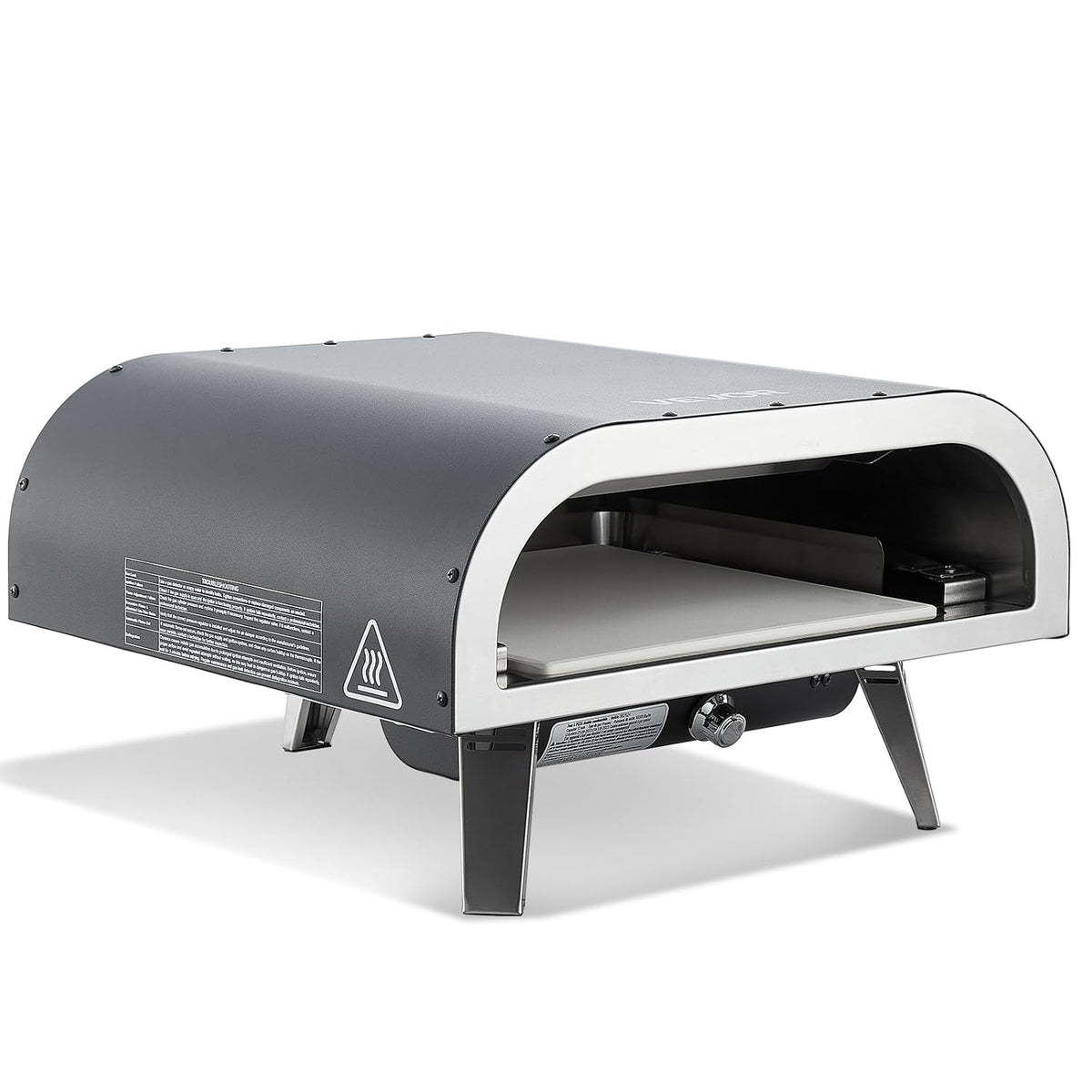 VEVOR Draagbare pizzaoven voor buiten, gasoven, 30,5 cm, propaanoven met inklapbare poten voor camping, buiten, met sproeiapparaat van ijzer, voor terras en tuin, zwart