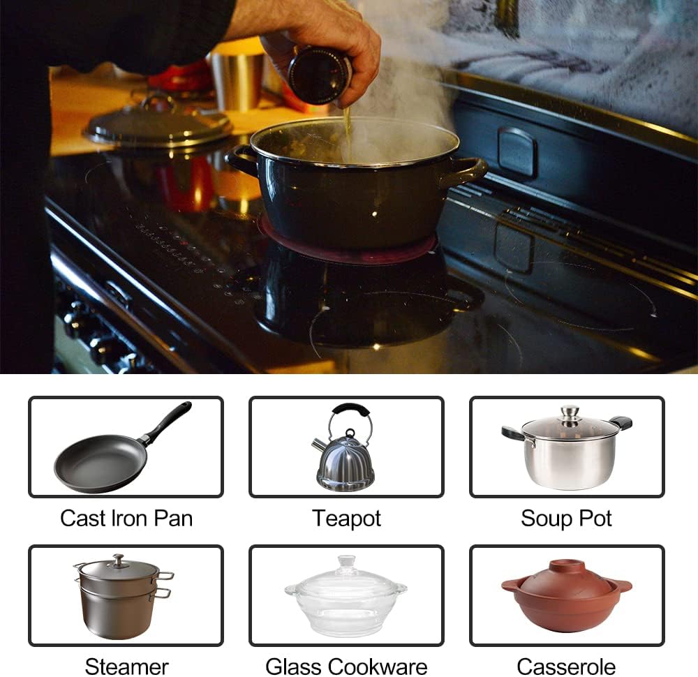 COVERCOOK Keramische kookplaat, 5 pitten, inbouw, elektrische kookplaat, 77 cm, 8200 W, touch-bediening, timer, zwart