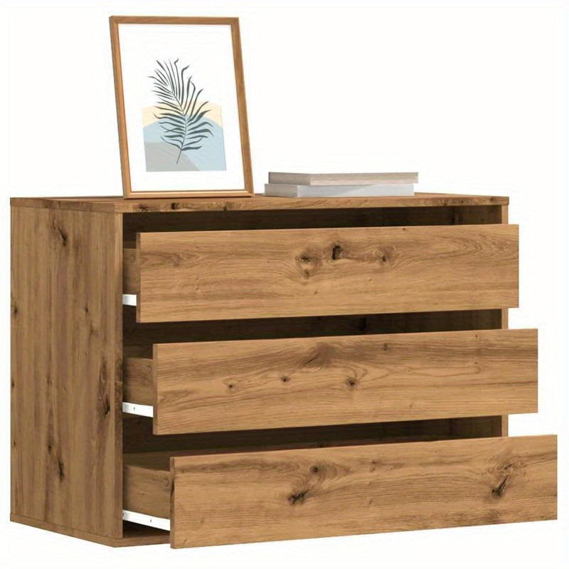 Massief Houten Ladenkast – Opbergkast – Ladekast – Sideboard – Dressoir – Compact 80x41x58 cm – Natuurlijk Hout Bruin